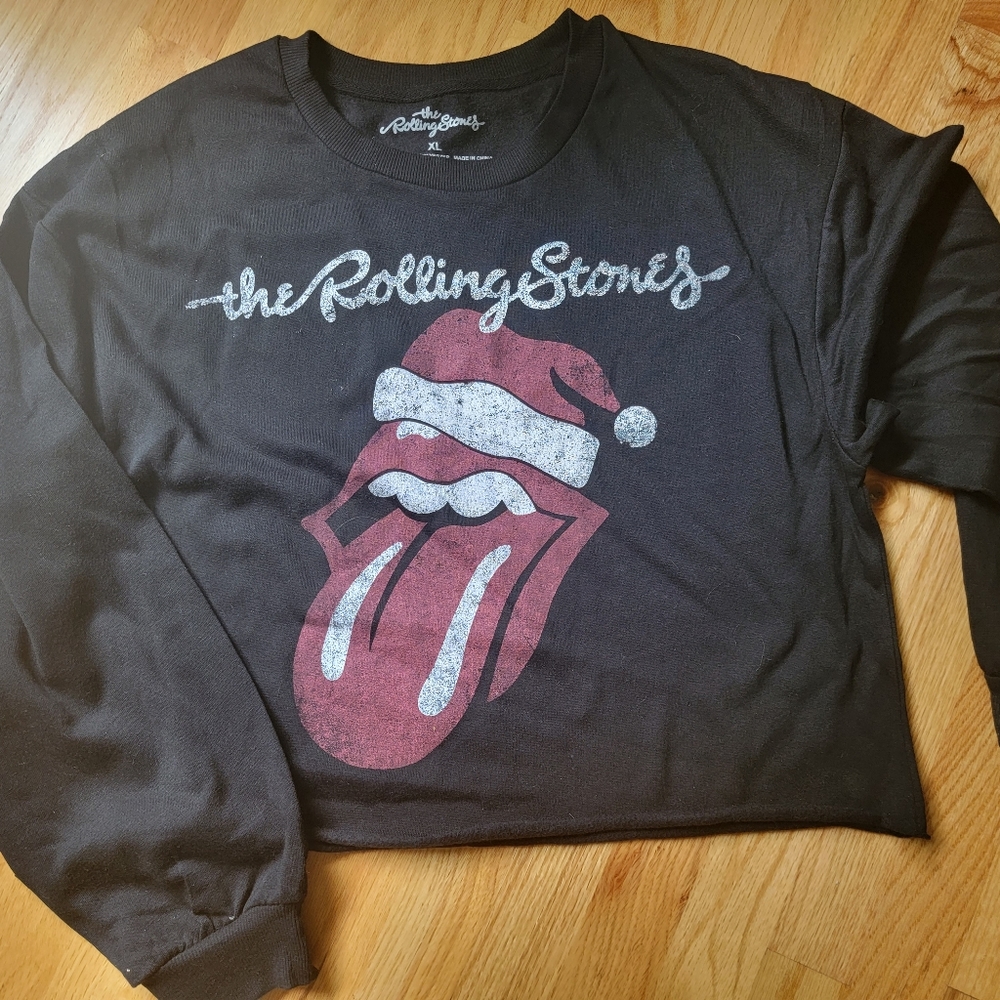 Rolling Stones Christmas Crop Top Sweatshirts